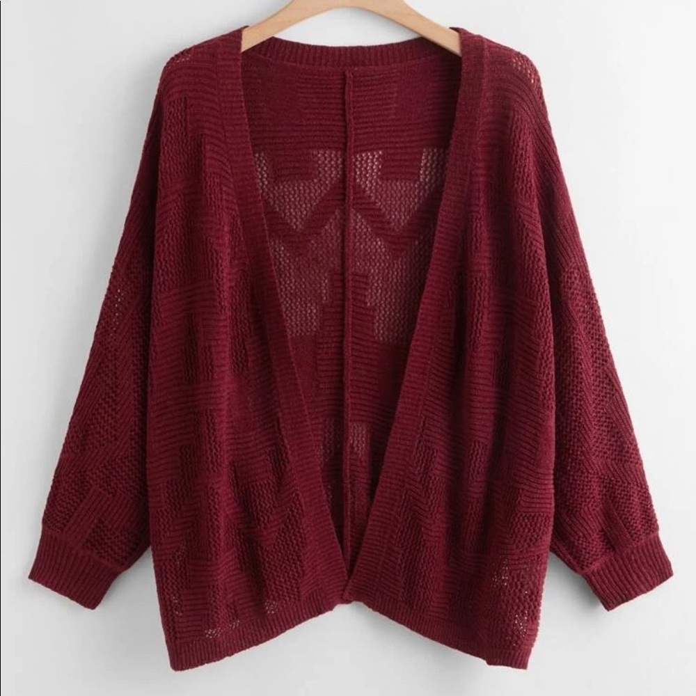 Plus Solid Open Front Cardigan